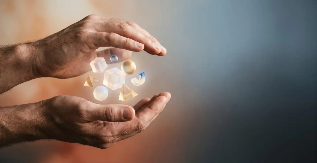 Composition minimaliste évoquant la protection des créations numériques face à l'intelligence artificielle