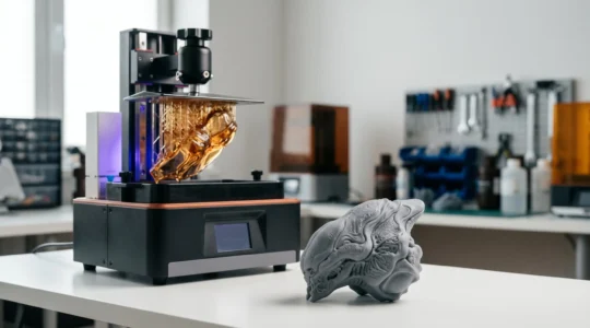 Sculpture numérique en cours de préparation pour l'impression 3D avec gestion de la topologie