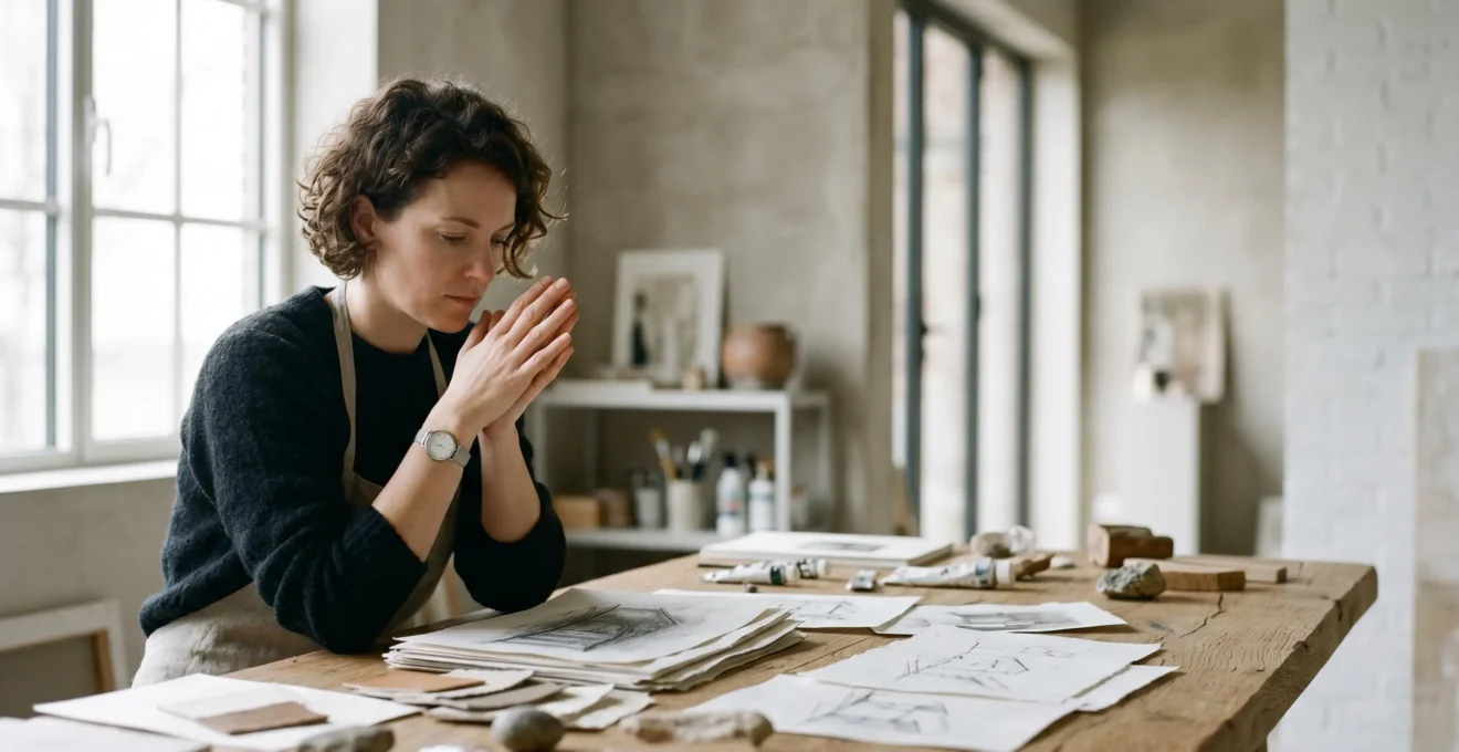 Un artiste numérique travaillant dans un environnement créatif moderne, symbolisant la rencontre entre art traditionnel et technologies blockchain